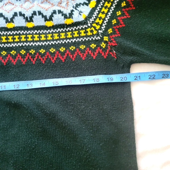 Vintage Patterned Crew Neck Sweater size - Picture 8 of 12